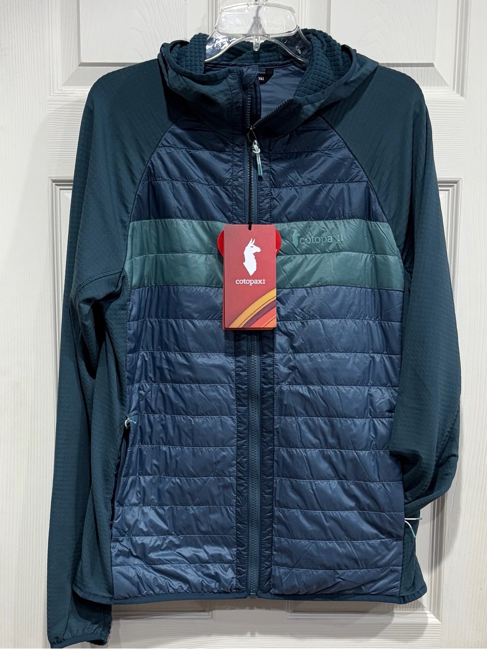 Cotopaxi Men's Large Capa Hybrid Insulated Hooded Jacket Blue NWT Scuba Hood